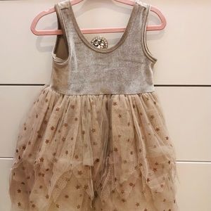 ⭐️LUNA LUNA⭐️-   Taupe tulle tank tutu dress-18m